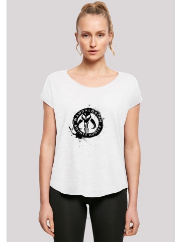 F4NT4STIC Long Cut T-Shirt Star Wars Mandalorian Mythosaur Schädel in weiß