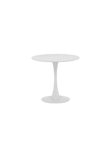 ebuy24 Esstisch Hamden Weiß 80 x 80 cm