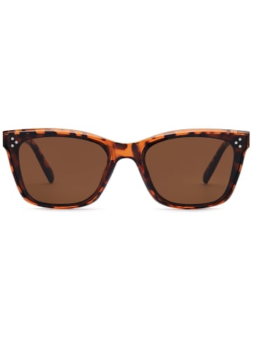 styleBREAKER Nerd Sonnenbrille in Braun Demi / Braun Getönt