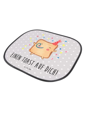 Mr. & Mrs. Panda Auto Sichtschutz Toast Party mit Spruch in Grau Pastell