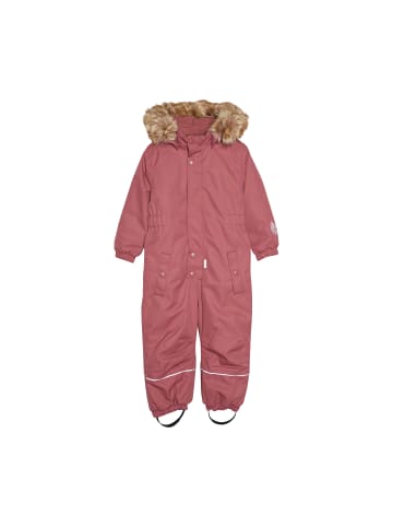 Minymo Schneeoverall 162145 Schneeanzug mit Kapuze und Fußschlafen in Rosa
