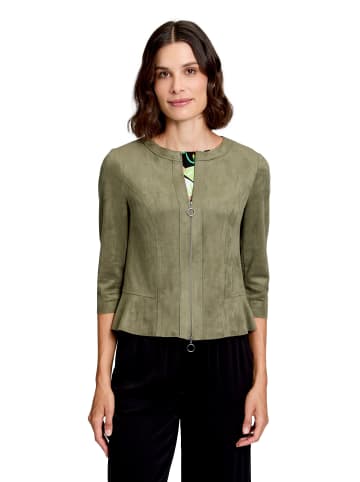 Betty Barclay Blazer-Jacke mit Reißverschluss in Dusty Olive