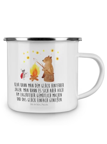 Mr. & Mrs. Panda Trinkbecher Bär & Marienkäfer Lagerfeuer mit Sp... in Weiß