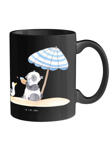 Mr. & Mrs. Panda Becher Sommer Meer Glück mit Spruch in Schwarz
