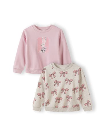 Minoti 2-er Pack Sweatshirt 30FLEECE106 in hellpink