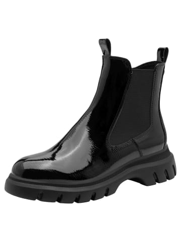 Marco Tozzi Chelsea Boot in BLACK PAT.