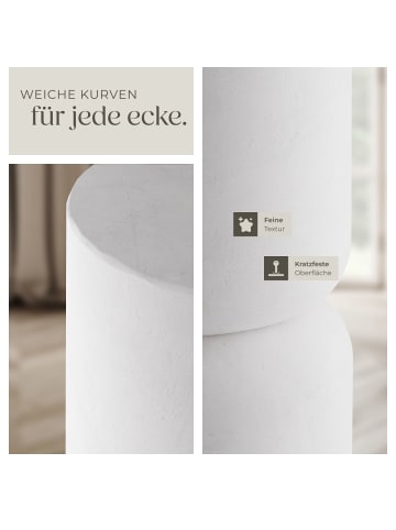 tectake 2er Set Beistelltisch  Amine 28 x 54,5 cm , weiß