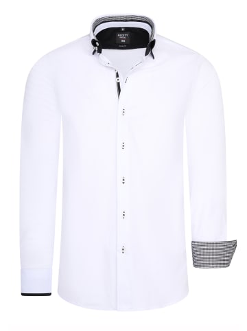 Rusty Neal Hemd mit Doppel-Kragen in Weiß
