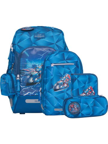 BECKMANN Beckmann Schulranzenset Active Air FLX - 6-tlg. Set Blue Lightning