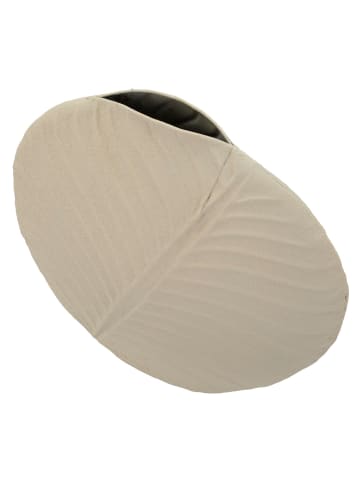 Mauro Ferretti Cremefarbene Metallvase, ø 32,5 x 13 cm