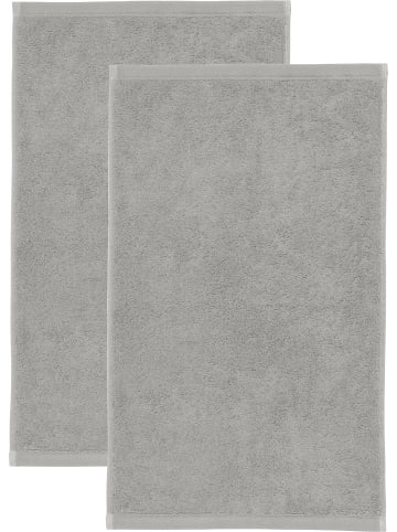 Erwin Müller Frottier Gästetuch 2er-Pack Heidenheim in silber