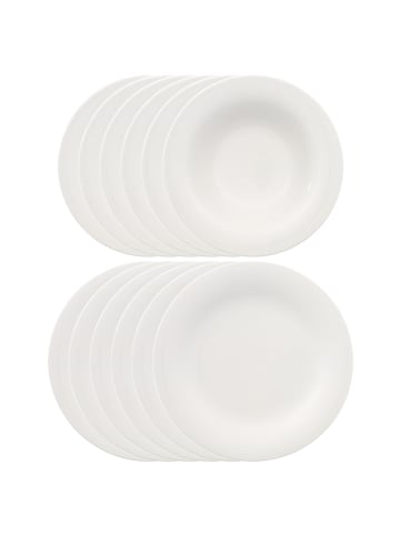Villeroy & Boch 12er Set Tafelservice New Cottage Basic in weiß
