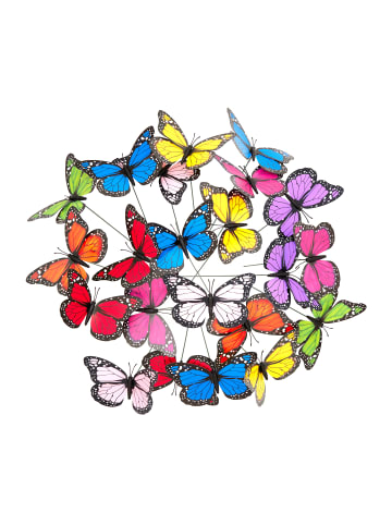 relaxdays 36x Gartendeko Schmetterling in Bunt