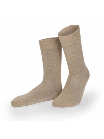 Hudson Socken Dry Cotton klimaregulierend in Beigemel.
