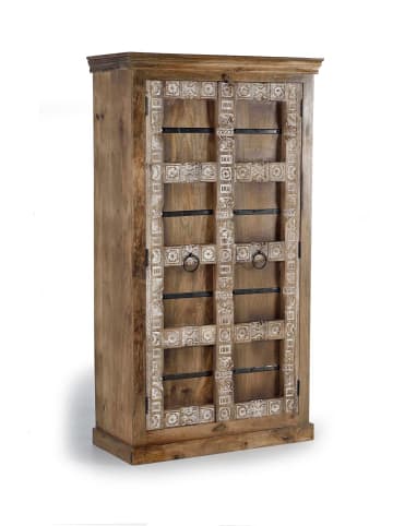 Giner y Colomer 2-türiger Kleiderschrank aus Mangoholz mit Innenregalen in Brown