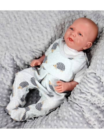 TupTam Baby Mädchen Strampler mit Fuß 3er Pack in weiß