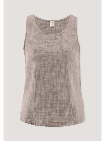 Hessnatur Musselin Top in mandelbraun