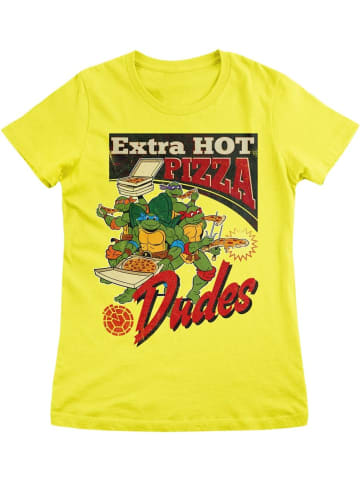 Teenage Mutant Ninja Turtles Shirt "Extra Hot Pizza Dudes Girly Tee" in Gelb