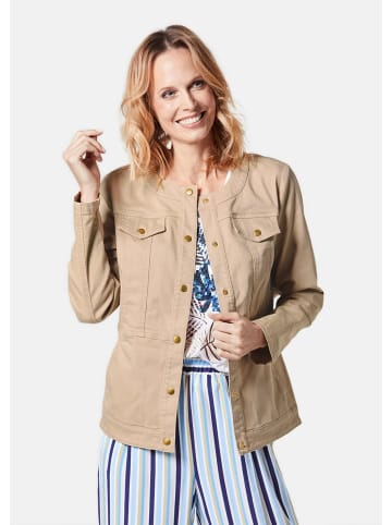 GOLDNER Kurzgröße: Jacke in sand
