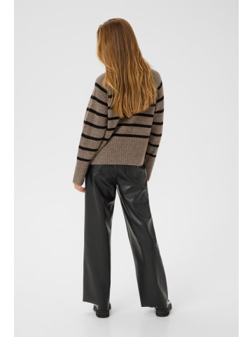 Kaffe Strickpullover KAerin Regular fit in Morel Melange Black Stripe