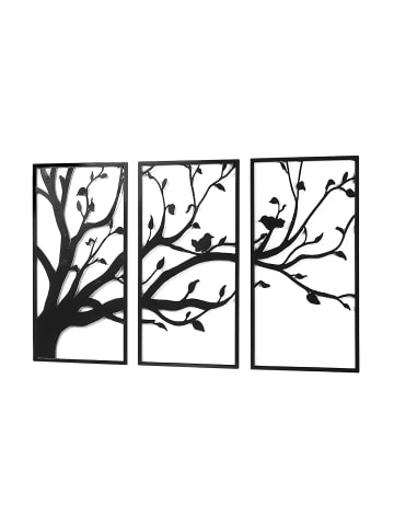 kobolo Metallbild TREE3PARTS in Schwarz