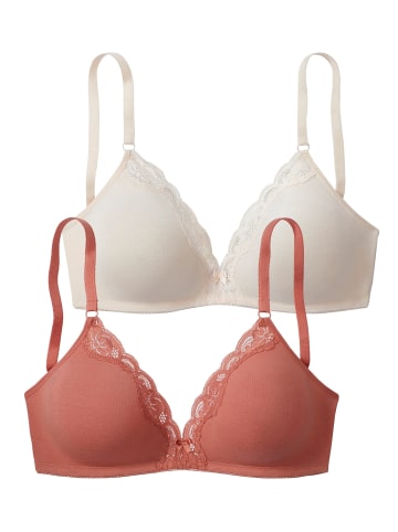 PETITE FLEUR Bralette-BH in puder+terra