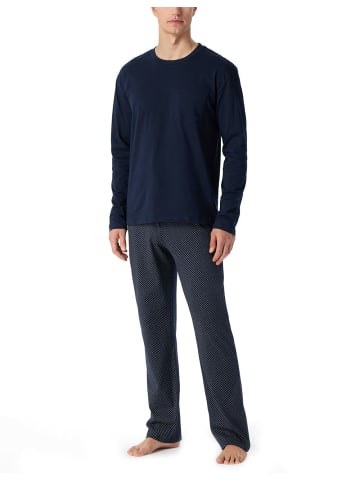 Schiesser Pyjama kurz für Herren in blau
