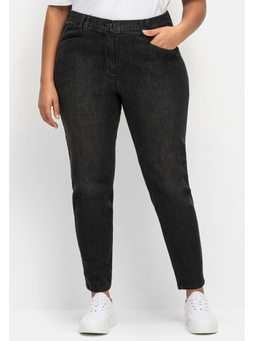 sheego Jeans in black denim