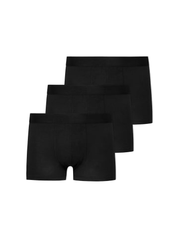 SNOCKS Boxershorts aus Bio-Baumwolle 3 Stück in Schwarz