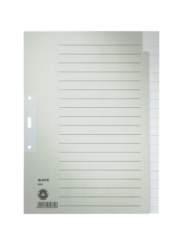 Leitz Papierregister A4 20-tlg. blanko grau