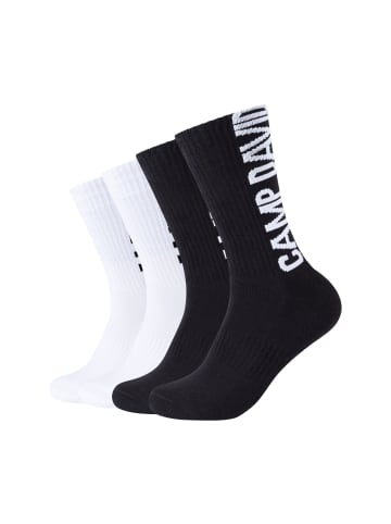 CAMP DAVID  Socken 4er Pack cushioned in Weiß mix