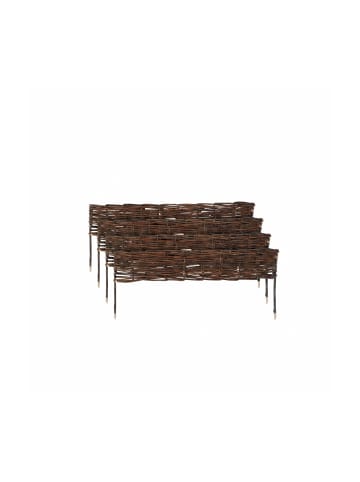 relaxdays 4 x Beeteinfassung in Braun - (B)60 x (H)10 cm