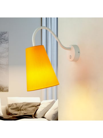 Licht-Erlebnisse Wandlampe (B)14 x (H)40 cm in Weiß OrangeWeiß Orange