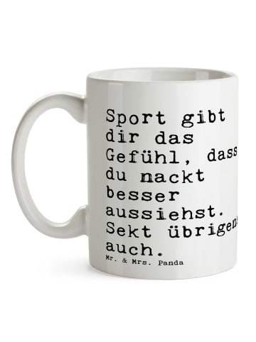 Mr. & Mrs. Panda Tasse Sport gibt dir das... mit Spruch in Weiß