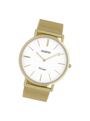 Oozoo Armbanduhr Oozoo Vintage Series gold groß (ca. 44mm)