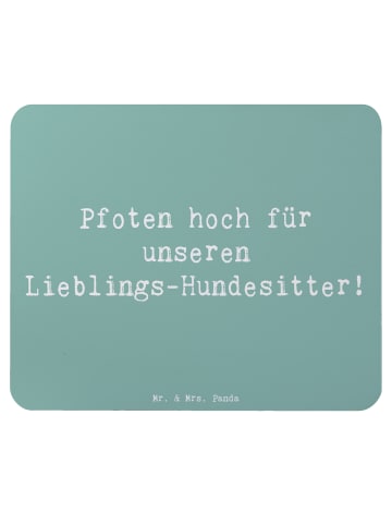 Mr. & Mrs. Panda Mauspad Spruch Lieblings-Hundesitter mit Spruch in Meeresbrise