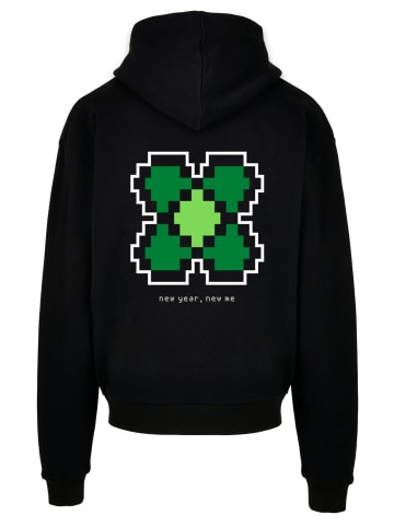 F4NT4STIC Ultra Heavy Hoodie Silvester Happy New Year Pixel in schwarz
