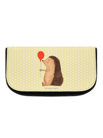 Mr. & Mrs. Panda Kulturbeutel Igel Luftballon ohne Spruch in Gelb Pastell