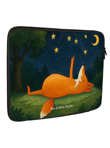 Mr. & Mrs. Panda Notebook Tasche Fuchs Sterne Design ohne Spruch in Weiß