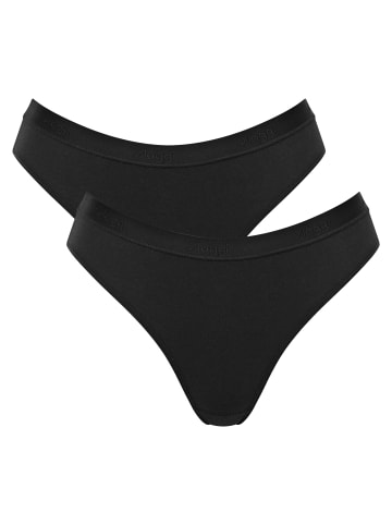 Sloggi Slip 2er Pack in Schwarz