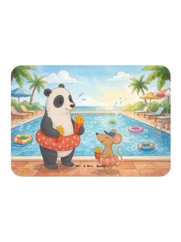 Mr. & Mrs. Panda Kühlschrankmagnet Panda Schwimmbad Pommes Desig... in Weiß