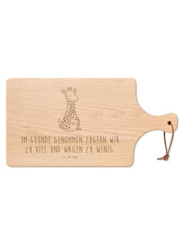 Mr. & Mrs. Panda tranchierbrett Giraffe Zufrieden mit Spruch in Transparent