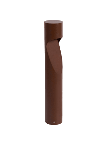 Beliani Pollerleuchte CAROI in Braun - (W) 10 x (H) 60 x (L) 10 cm