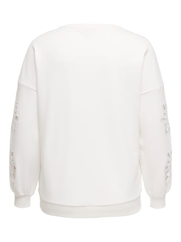 ONLY Carmakoma Sweatshirt in Cloud Dancer