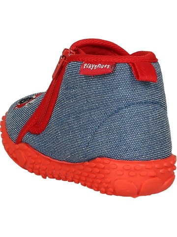 Playshoes Kinder Hausschuh "Hausschuhe Feuerwehr" in Blau