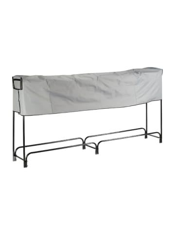 relaxdays Kaminholzregal Abdeckung in Schwarz - (B)245 x (H)122 x (T)40 cm