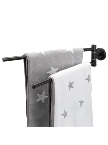 bremermann Bad-Serie PIAZZA BLACK - Handtuchhalter ca. 5,8 x 10 x 50 cm (B/H/T)