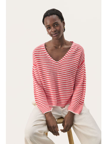 PART TWO Strickpullover NahniPW Gerade Passform in Bittersweet Stripe