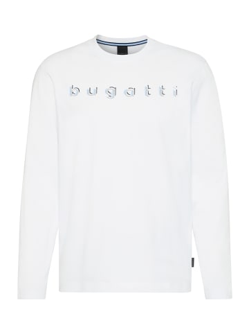 Bugatti Langarmshirt in weiß