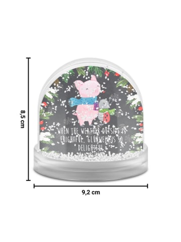 Mr. & Mrs. Panda Schneekugel Weihnachten Glühschwein Smörle mit ... in Kreidetafel